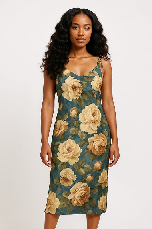 NECTAR  MIDI SLIP DRESS (TIE STRAP)