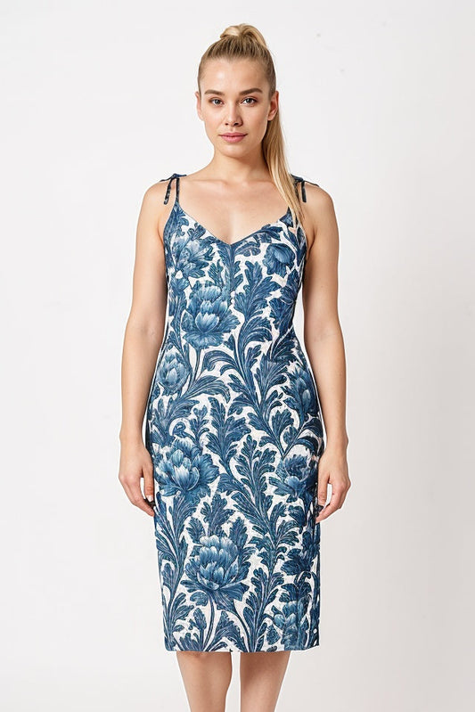COURYARD MIDI DRESS (TIE STRAP)